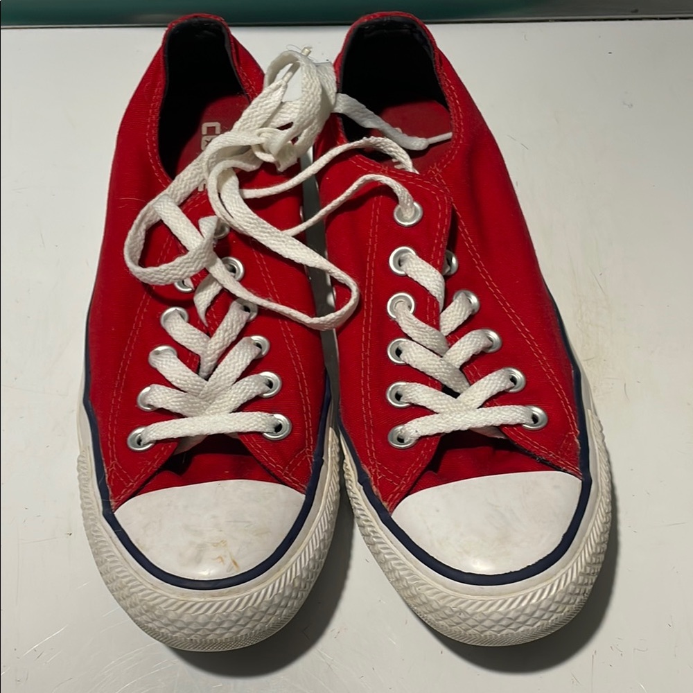 Converse Red Canvas Sneakers